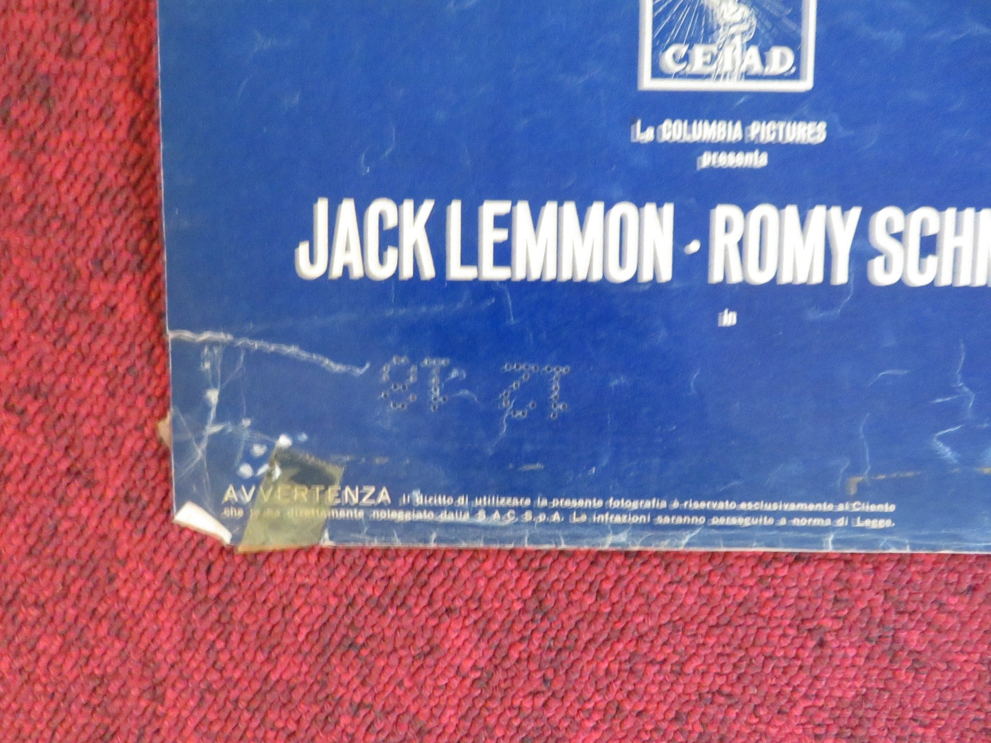 GOOD NEIGHBOR SAM - G ITALIAN FOTOBUSTA POSTER JACK LEMMON ROMY SCHNEIDER 1964 Rendezvous Cinema Movie posters