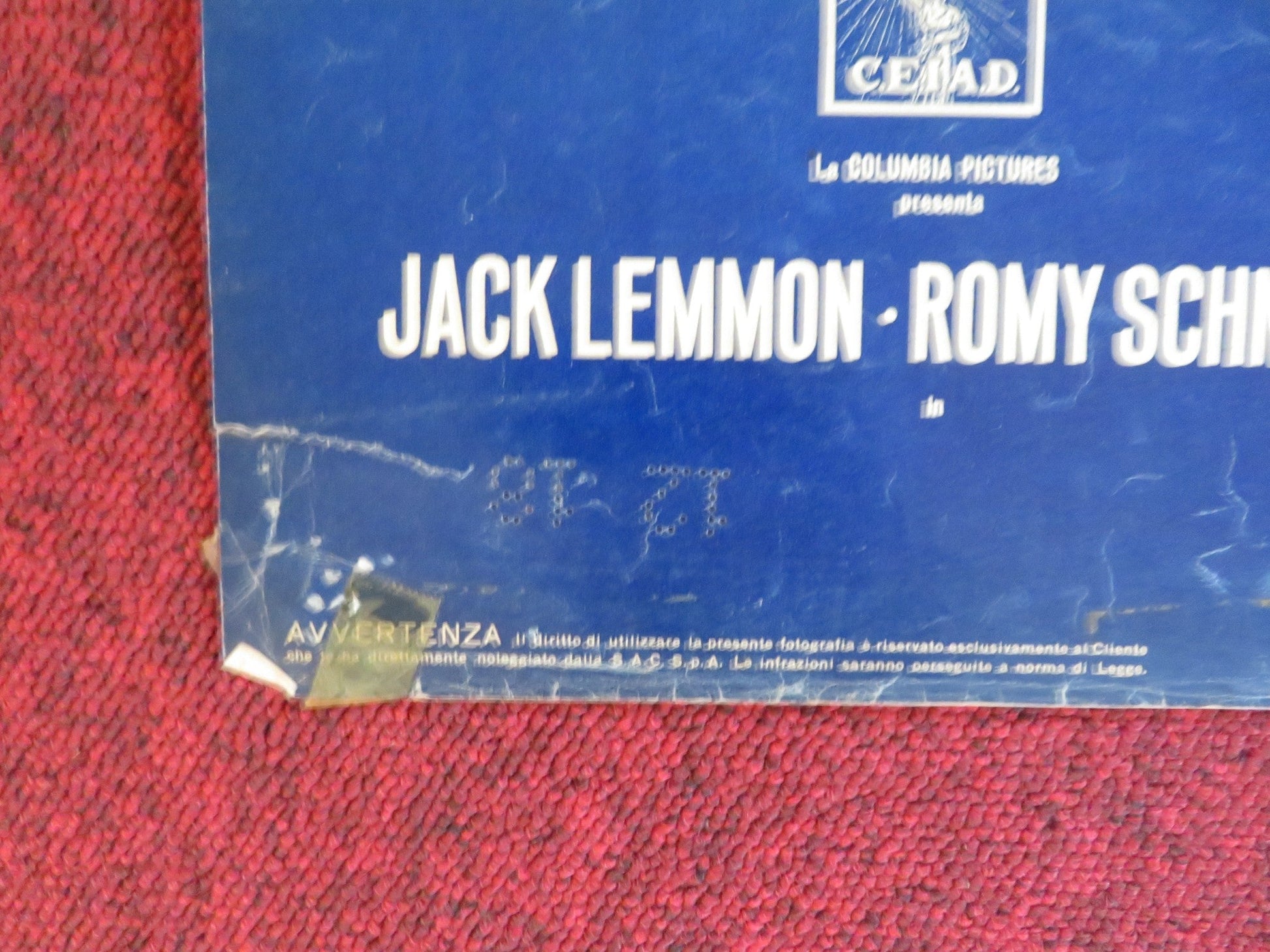 GOOD NEIGHBOR SAM - G ITALIAN FOTOBUSTA POSTER JACK LEMMON ROMY SCHNEIDER 1964 Rendezvous Cinema Movie posters