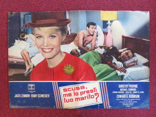 GOOD NEIGHBOR SAM - H ITALIAN FOTOBUSTA POSTER JACK LEMMON ROMY SCHNEIDER 1964 Rendezvous Cinema Movie posters