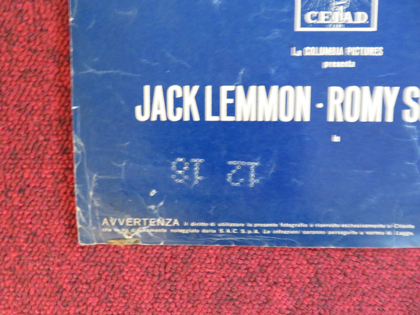 GOOD NEIGHBOR SAM - H ITALIAN FOTOBUSTA POSTER JACK LEMMON ROMY SCHNEIDER 1964 Rendezvous Cinema Movie posters