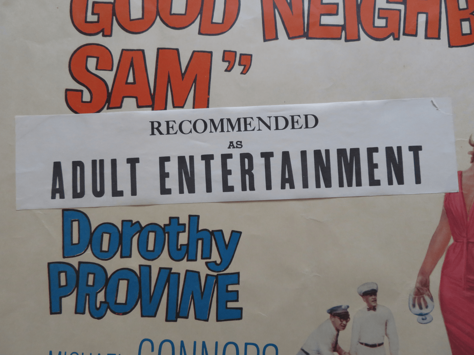 GOOD NEIGHBOR SAM US HALF SHEET (22"x 28") POSTER JACK LEMMON R. SCHNEIDER 1964 Rendezvous Cinema Movie posters