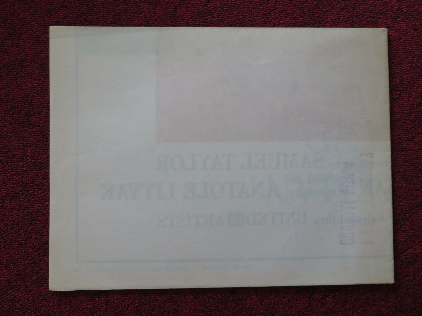 GOODBYE AGAIN FOLDED US ONE SHEET POSTER INGRID BERGMAN YVES MONTAND 1961 Movie posters