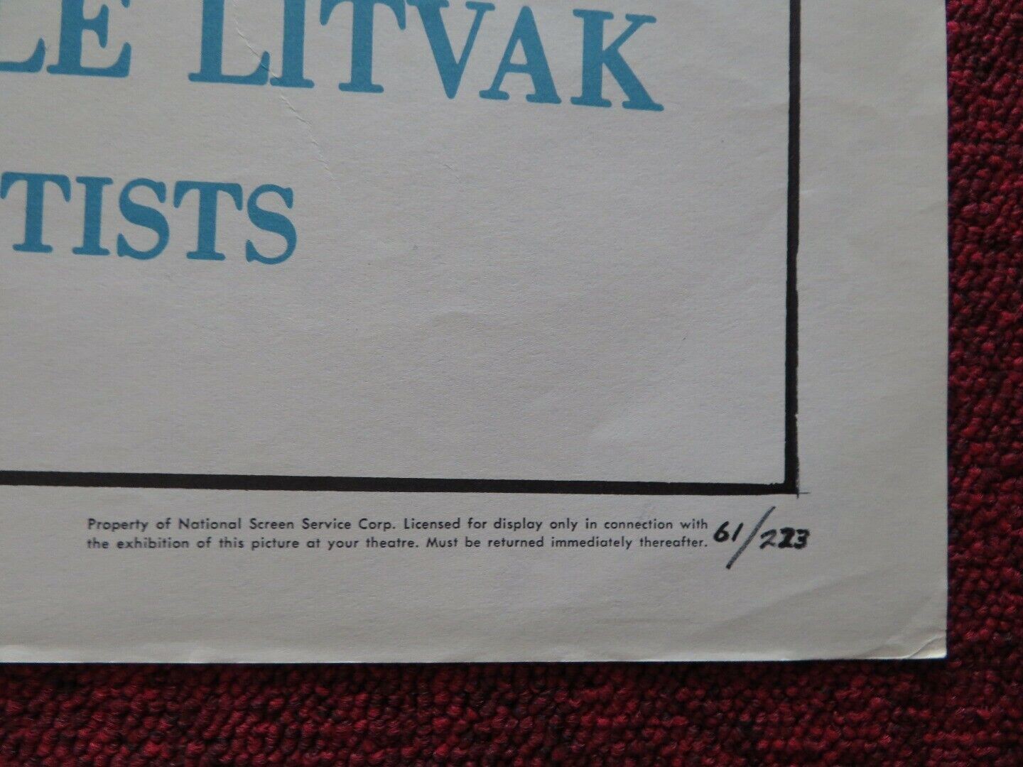 GOODBYE AGAIN FOLDED US ONE SHEET POSTER INGRID BERGMAN YVES MONTAND 1961 Movie posters