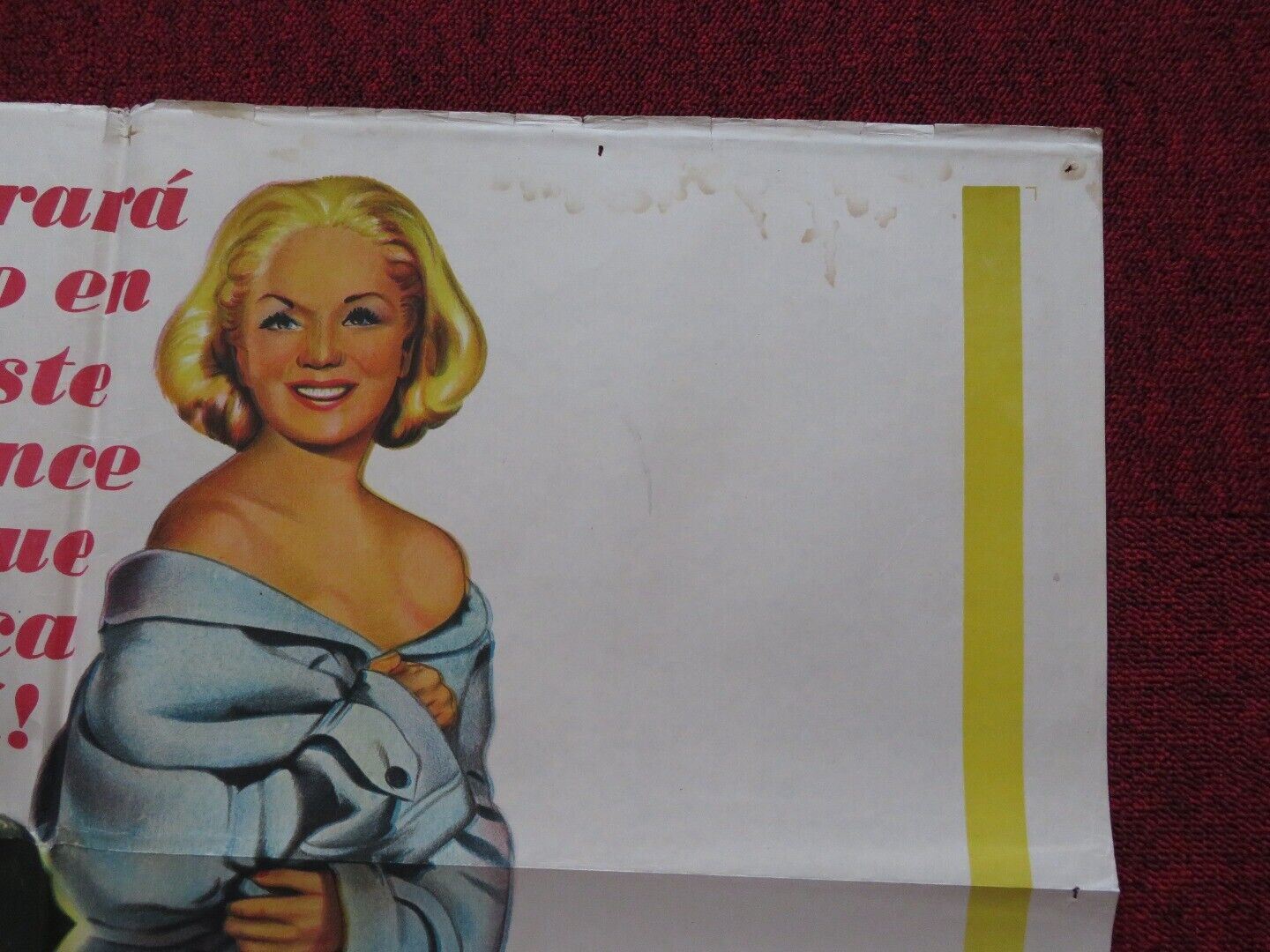 GOODBYE CHARLIE FOLDED ARGENTINA ONE SHEET POSTER TONY CURTIS DEBBIE REYNOLDS Movie posters