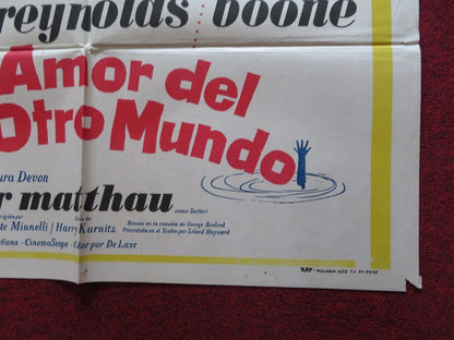 GOODBYE CHARLIE FOLDED ARGENTINA ONE SHEET POSTER TONY CURTIS DEBBIE REYNOLDS Movie posters