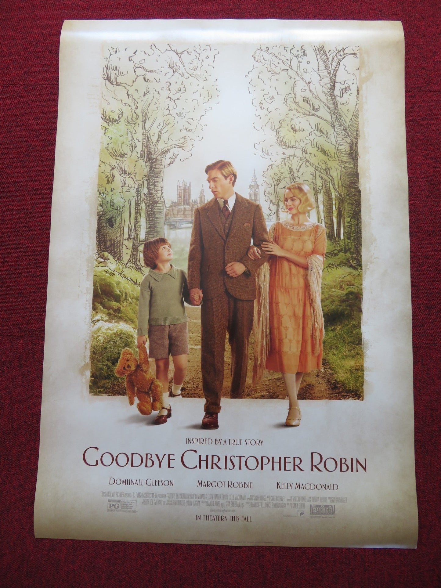 GOODBYE CHRISTOPHER ROBIN US ONE SHEET ROLLED POSTER D.GLEESON M.ROBBIE 2017 Rendezvous Cinema Movie posters