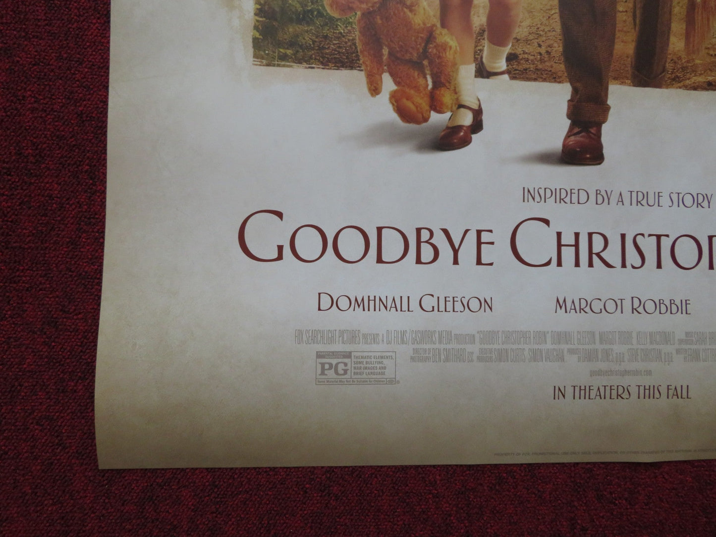 GOODBYE CHRISTOPHER ROBIN US ONE SHEET ROLLED POSTER D.GLEESON M.ROBBIE 2017 Rendezvous Cinema Movie posters