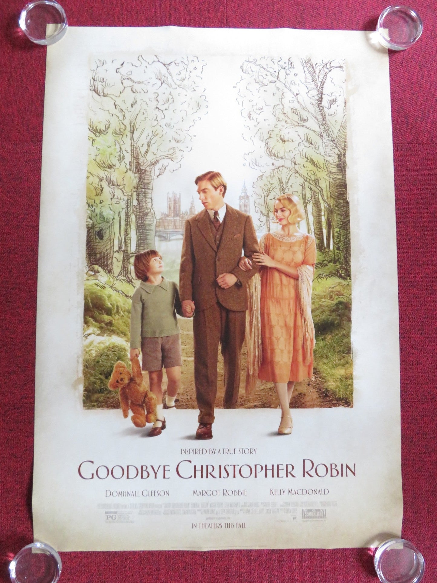 GOODBYE CHRISTOPHER ROBIN US ONE SHEET ROLLED POSTER DOMHNALL GLEESON 2017 Rendezvous Cinema Movie posters