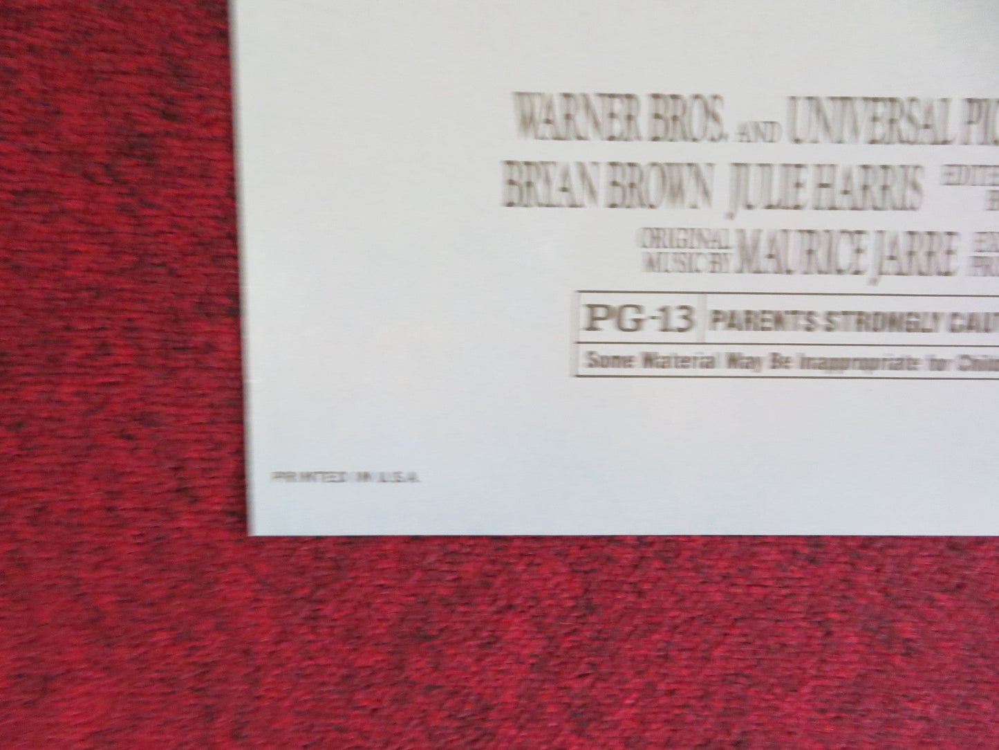 GORILLAS IN THE MIST US ONE SHEET ROLLED POSTER S. WEAVER BRYAN BROWN 1988 Rendezvous Cinema Movie posters