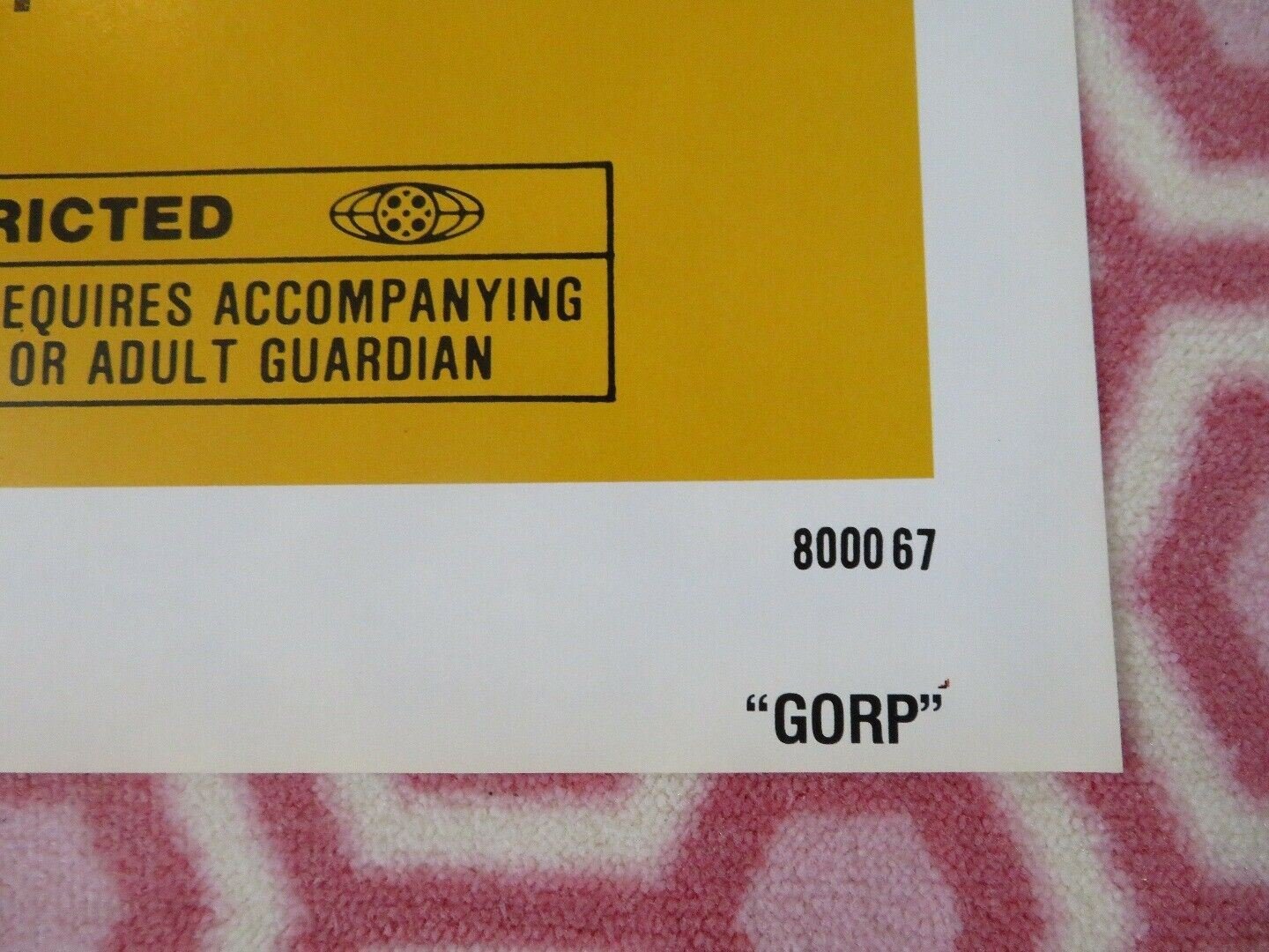 GORP COMEDY POSTER US ONE SHEET POSTER FOLDED SAMUEL Z. ARKOFF DENNIS QUAID Rendezvous Cinema Movie posters