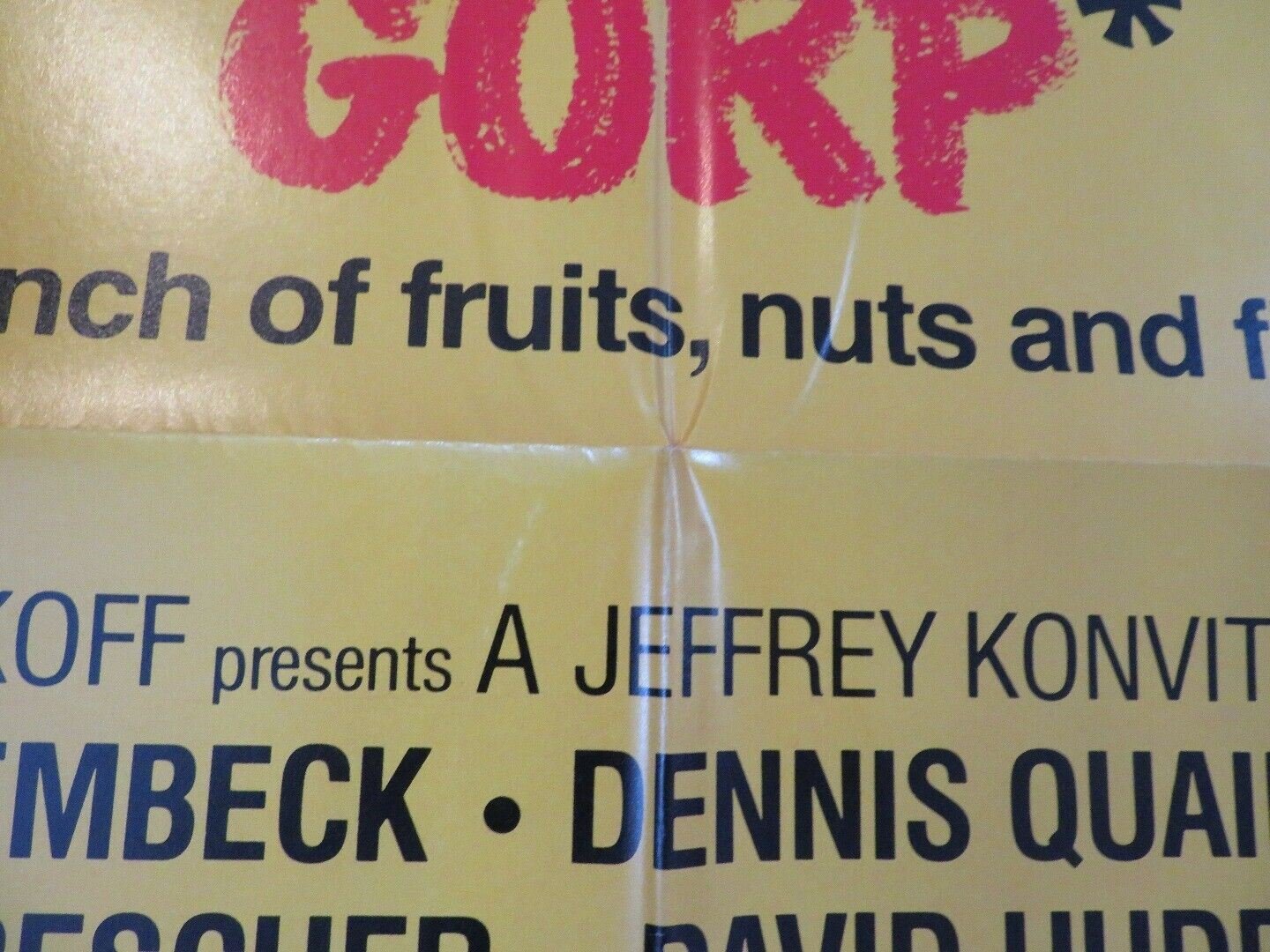 GORP COMEDY POSTER US ONE SHEET POSTER FOLDED SAMUEL Z. ARKOFF DENNIS QUAID Rendezvous Cinema Movie posters