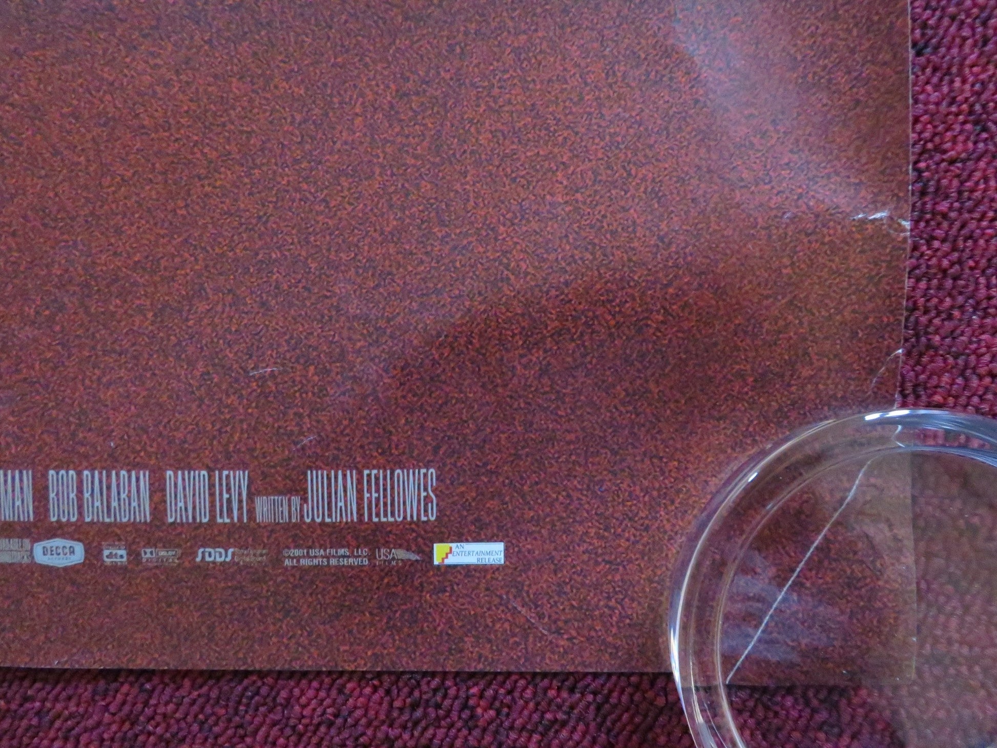 GOSFORD PARK UK QUAD (30"x 40") ROLLED POSTER MAGGIE SMITH MICHAEL GAMBON 2001 Rendezvous Cinema Movie posters