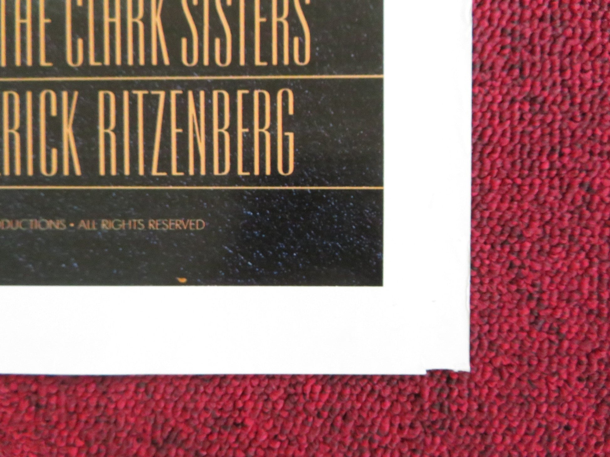 GOSPEL FOLDED US ONE SHEET POSTER JAMES CLEVELAND WALTER HAWKINS 1983 Rendezvous Cinema Movie posters