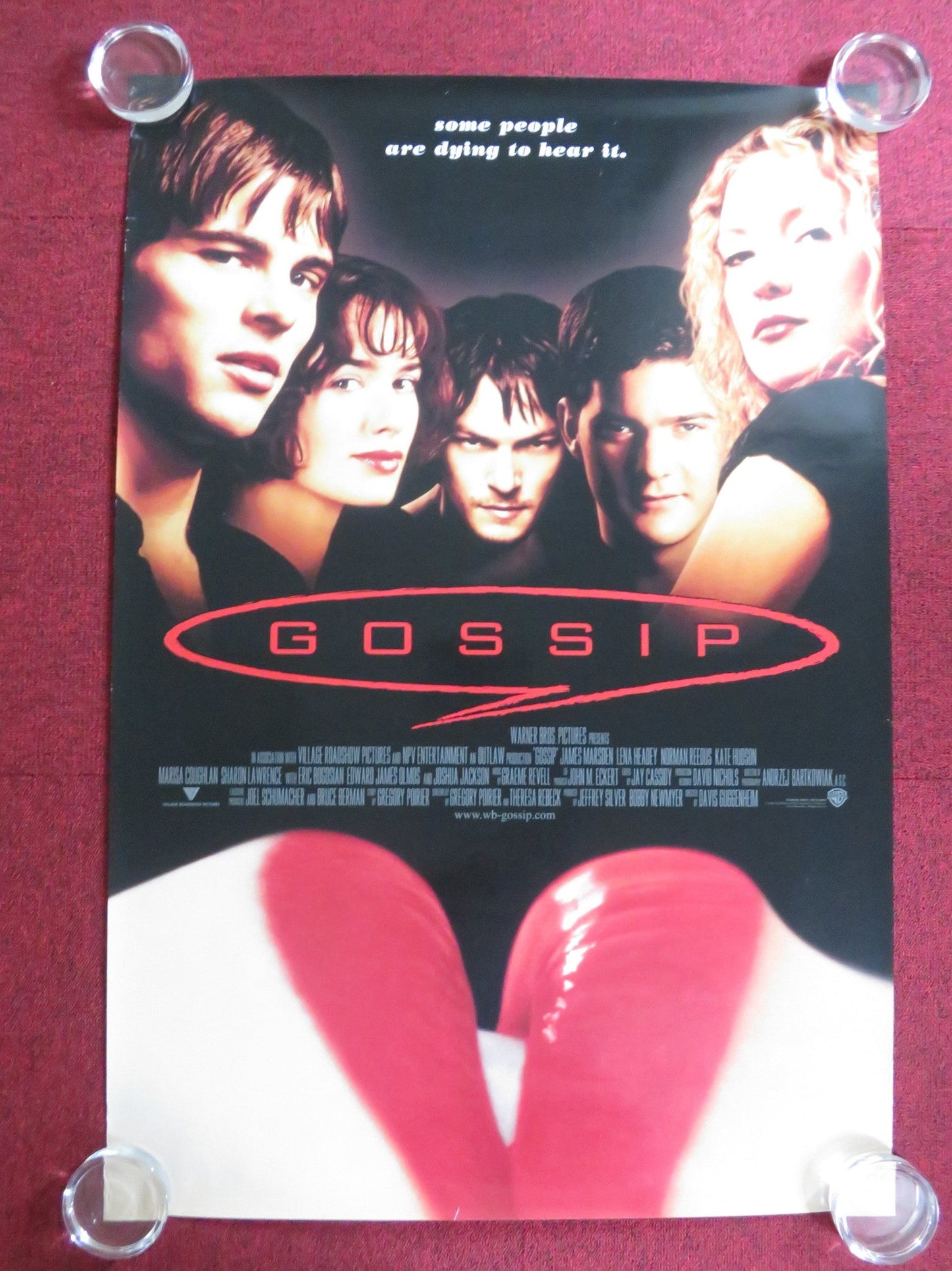 GOSSIP US ONE SHEET ROLLED POSTER JAMES MARSDEN KATE HUDSON 2000 Rendezvous Cinema Movie posters