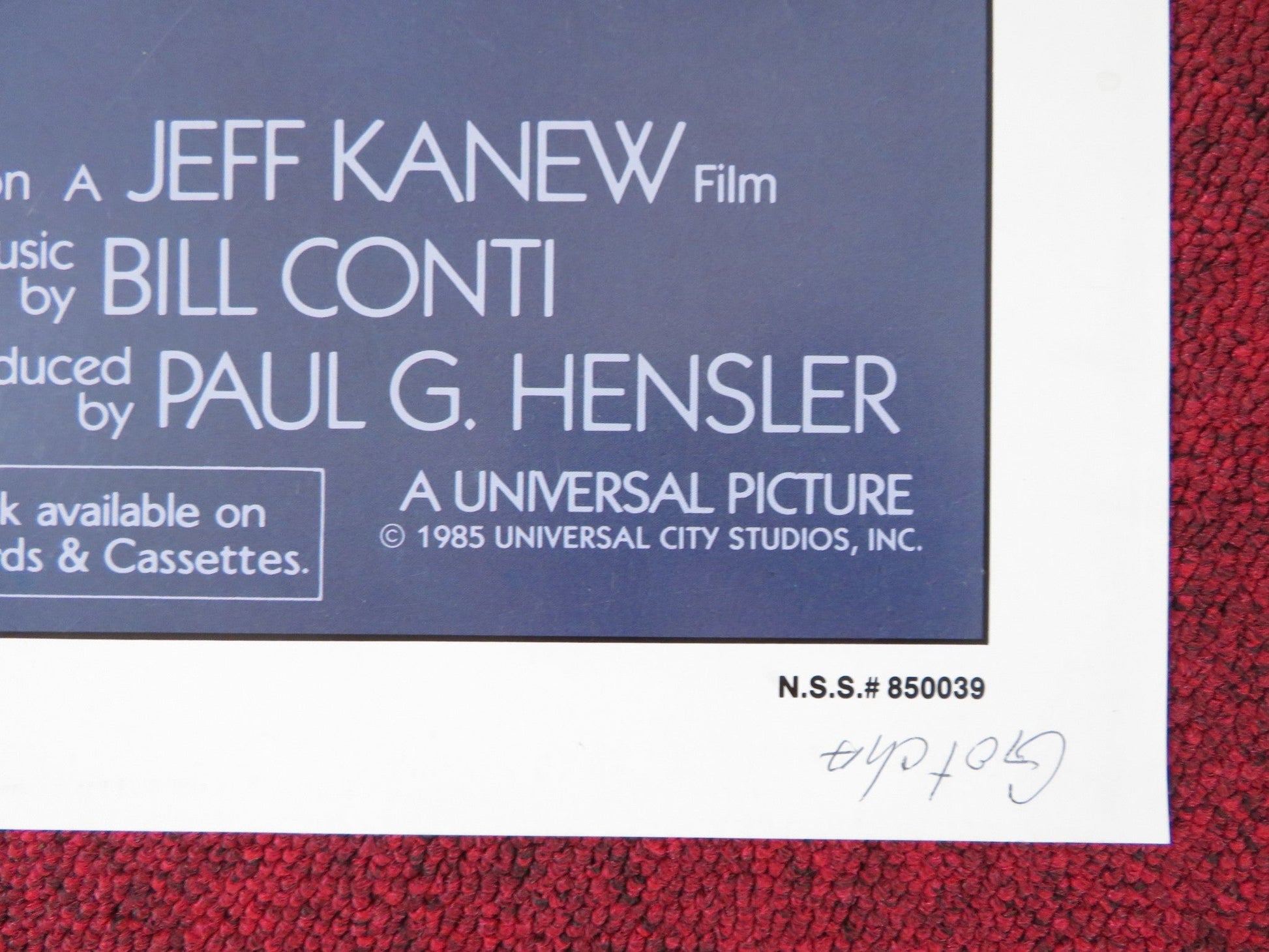 GOTCHA! FOLDED US ONE SHEET POSTER ANTHONY EDWARDS LINDA FIORENTINO 1985 Rendezvous Cinema Movie posters