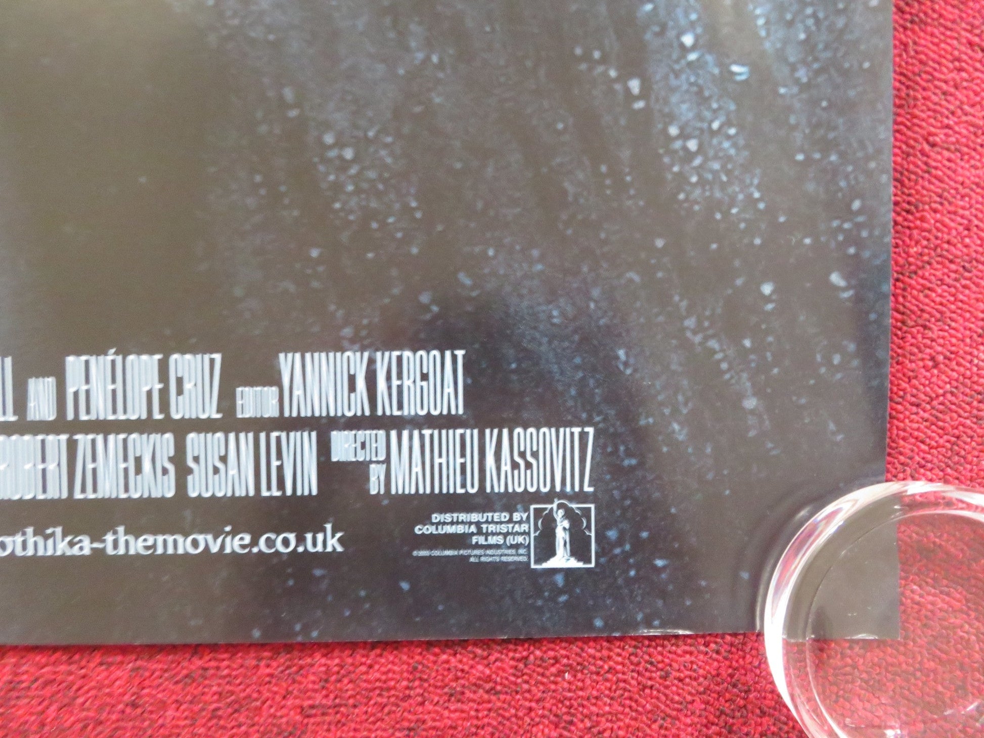 GOTHIKA - B UK QUAD (30"x 40") ROLLED POSTER HALLE BERRY ROBERT DOWNEY JR. 2003 Rendezvous Cinema Movie posters