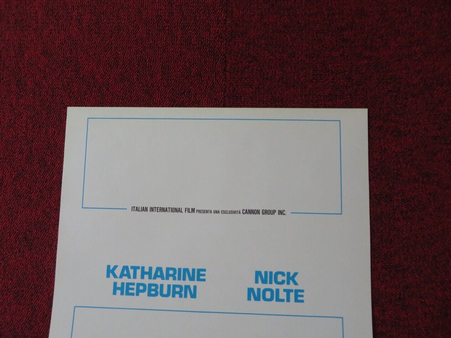 GRACE QUIGLEY ITALIAN LOCANDINA (27.5"x13") POSTER ELIZABETH WILSON 1984 Movie posters