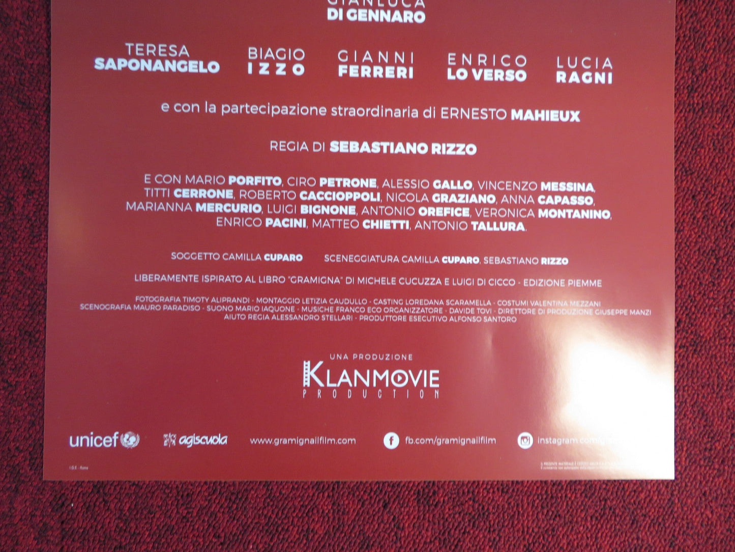 GRAMIGNA ITALIAN LOCANDINA POSTER GIANLUCA DI GENNARO TERESA SAPONANGELO 2017 Rendezvous Cinema Movie posters