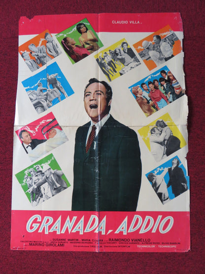 GRANADA, ADDIO ITALIAN FOGLIO POSTER CLAUDIO VILLA SUSANNA MARTINKOVA 1967 Rendezvous Cinema Movie posters