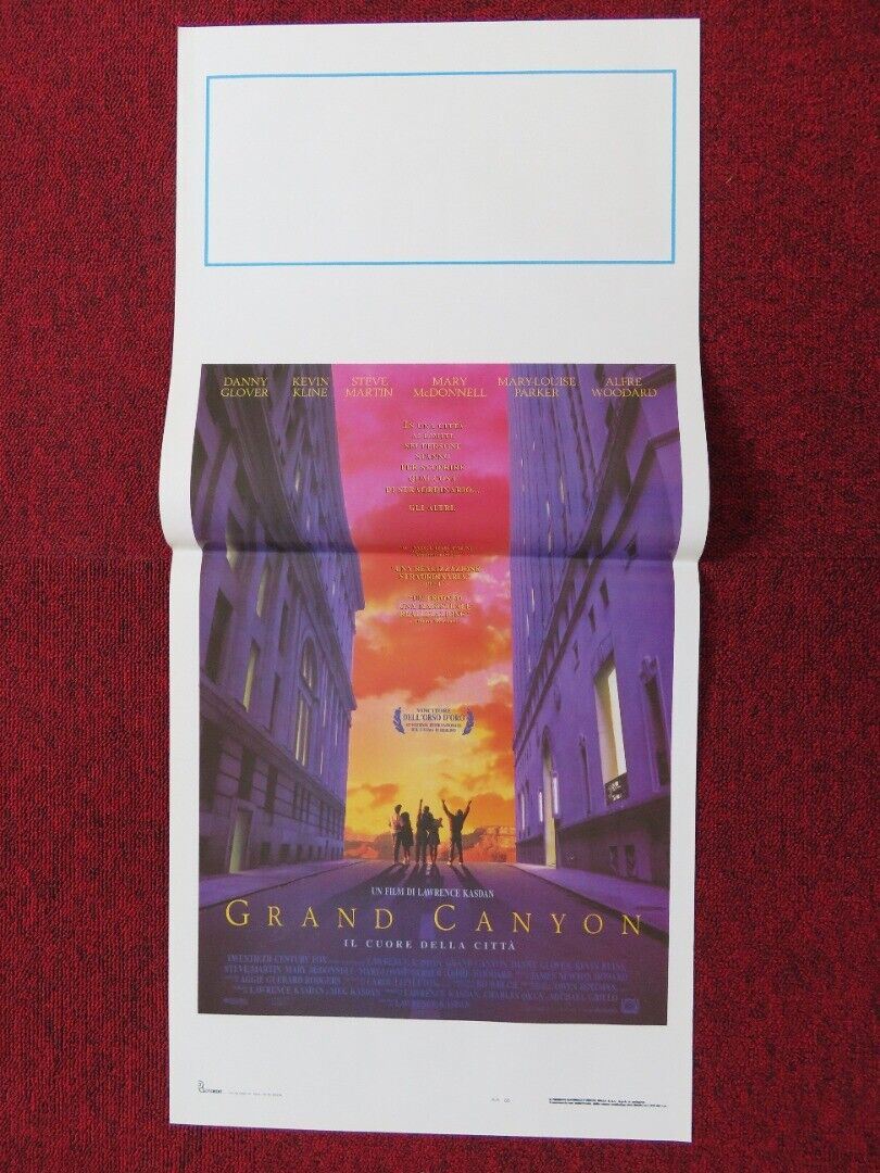GRAND CANYON ITALIAN LOCANDINA (27.5"x13") POSTER DANNY GLOVER KEVIN KLINE 1991 Movie posters
