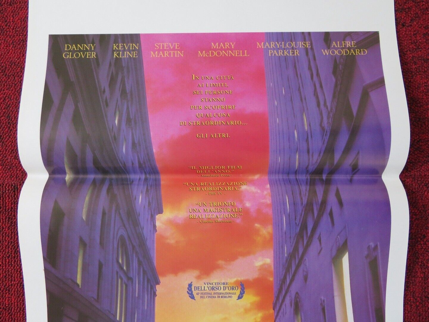 GRAND CANYON ITALIAN LOCANDINA (27.5"x13") POSTER DANNY GLOVER KEVIN KLINE 1991 Movie posters