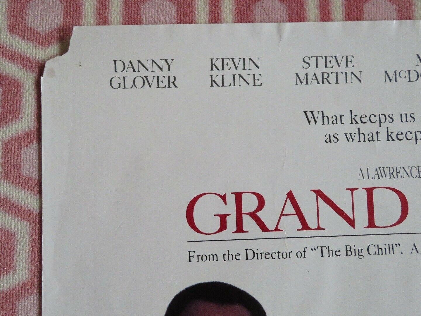 GRAND CANYON US ONE SHEET ROLLED POSTER DANNY GLOVER STEVE MARTIN KEVIN KLINE Rendezvous Cinema Movie posters