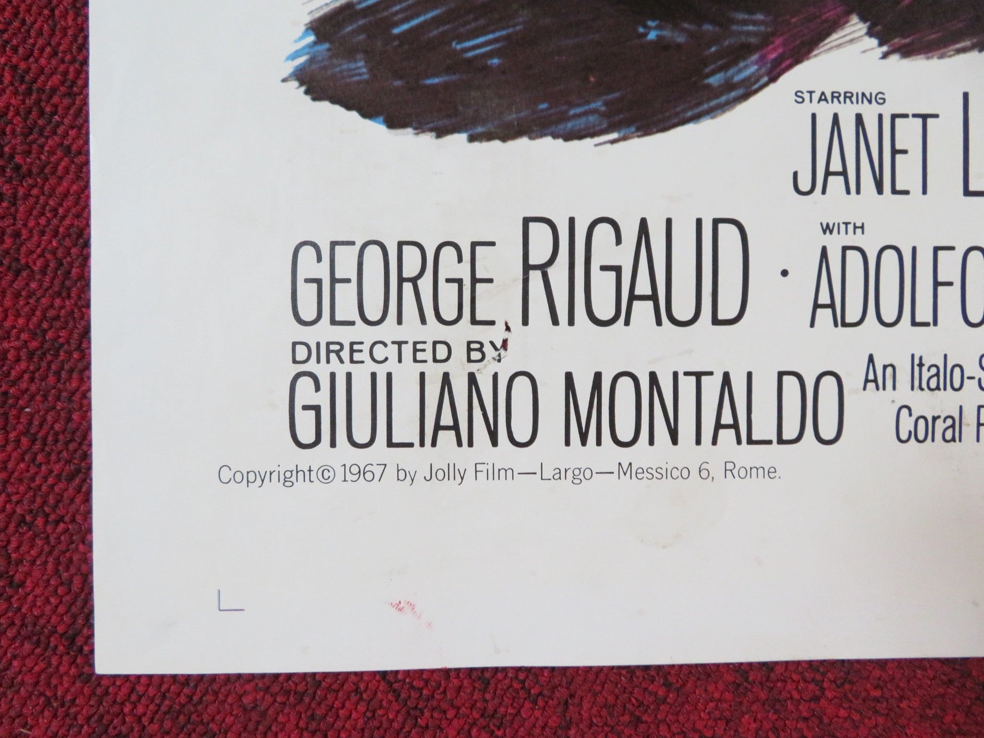 GRAND SLAM FOLDED US ONE SHEET POSTER JANET LEIGH ROBERT HOFFMAN 1967 Rendezvous Cinema Movie posters