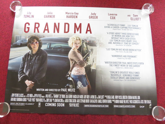 GRANDMA UK QUAD ROLLED POSTER LILY TOMLIN JUDY GREER 2015 Rendezvous Cinema Movie posters