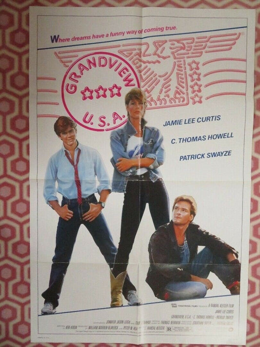 GRANDVIEW U.S.A US ONE SHEET POSTER JAMIE LEE CURTIS PATRICK SWAYZE Movie posters