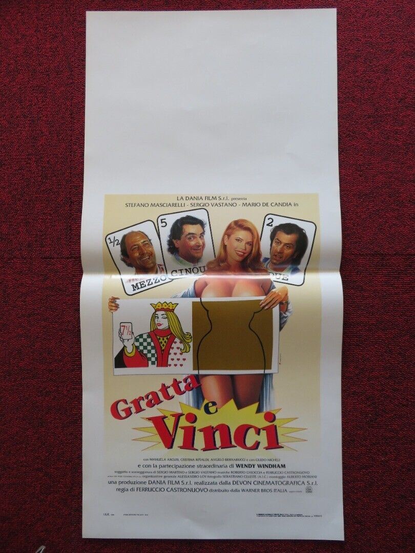 GRATTA E VINCI ITALIAN LOCANDINA (27.5"x13") POSTER STEFANO MASCIARELLI 1996 Movie posters