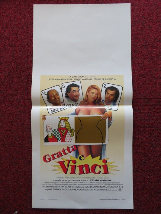 GRATTA E VINCI ITALIAN LOCANDINA (27.5"x13") POSTER STEFANO MASCIARELLI 1996 Movie posters