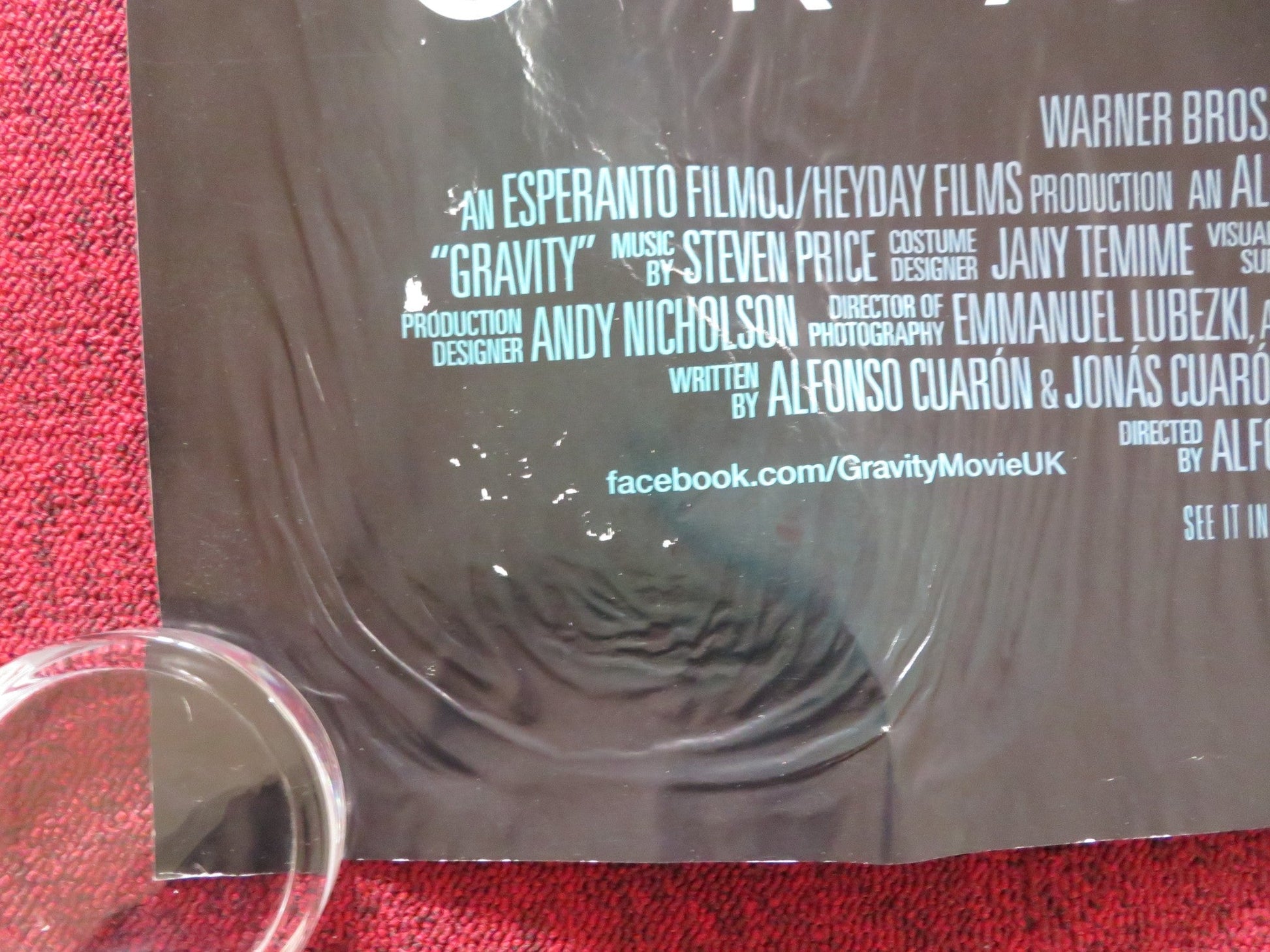 GRAVITY - B UK QUAD (30"x 40") ROLLED POSTER SANDRA BULLOCK GEORGE CLOONEY 2013 Rendezvous Cinema Movie posters