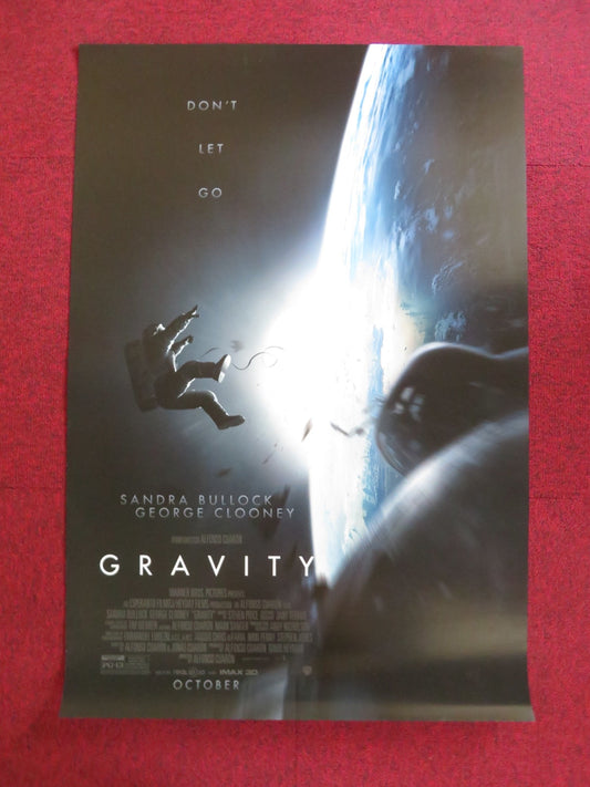 GRAVITY US ONE SHEET ROLLED POSTER GEORGE CLOONEY SANDRA BULLOCK 2013 Rendezvous Cinema Movie posters
