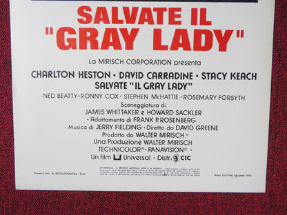 GRAY LADY DOWN ITALIAN LOCANDINA POSTER CHARLTON HESTON DAVID CARRADINE 1978 Rendezvous Cinema Movie posters