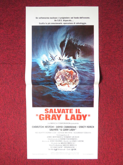 GRAY LADY DOWN ITALIAN LOCANDINA POSTER CHARLTON HESTON DAVID CARRADINE 1978 Rendezvous Cinema Movie posters