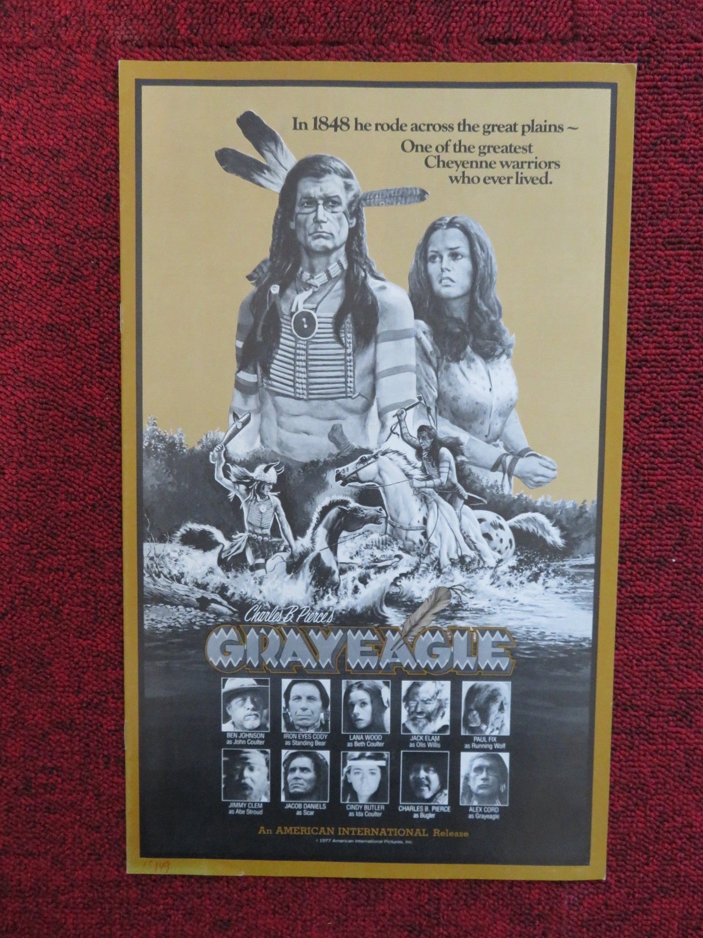 GRAYEAGLE UNCUT AMERICAN INTERNATIONAL PRESS BOOK BEN JOHNSON LANA WOOD 1977 Rendezvous Cinema Movie posters