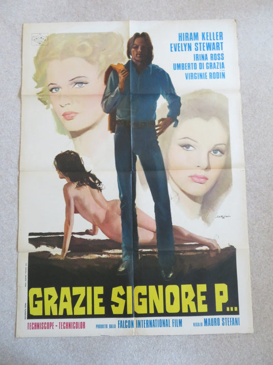 GRAZIE SIGNORE P.... ITALIAN 2 FOGLIO POSTER HIRAM KELLER EVELYN STEWART 1972 Rendezvous Cinema Movie posters