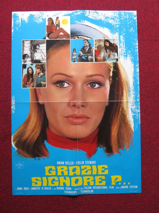 GRAZIE SIGNORE P... ITALIAN FOGLIO POSTER HIRAM KELLER EVELIN STEWART 1972 Rendezvous Cinema Movie posters