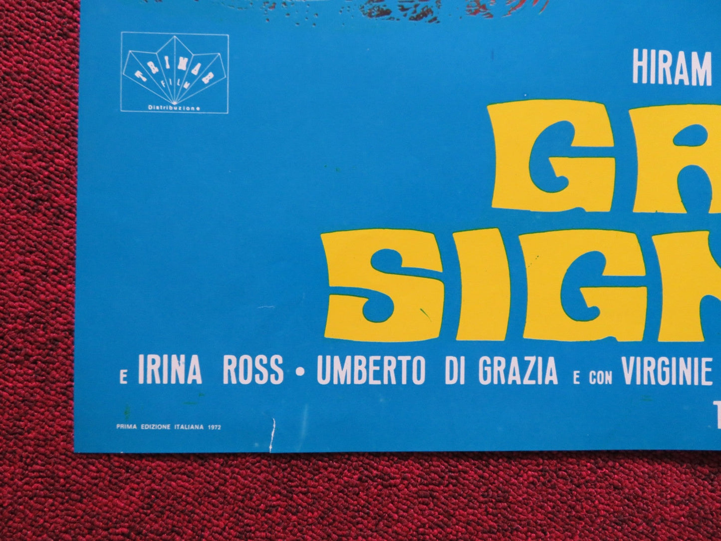 GRAZIE SIGNORE P... ITALIAN FOGLIO POSTER HIRAM KELLER EVELIN STEWART 1972 Rendezvous Cinema Movie posters