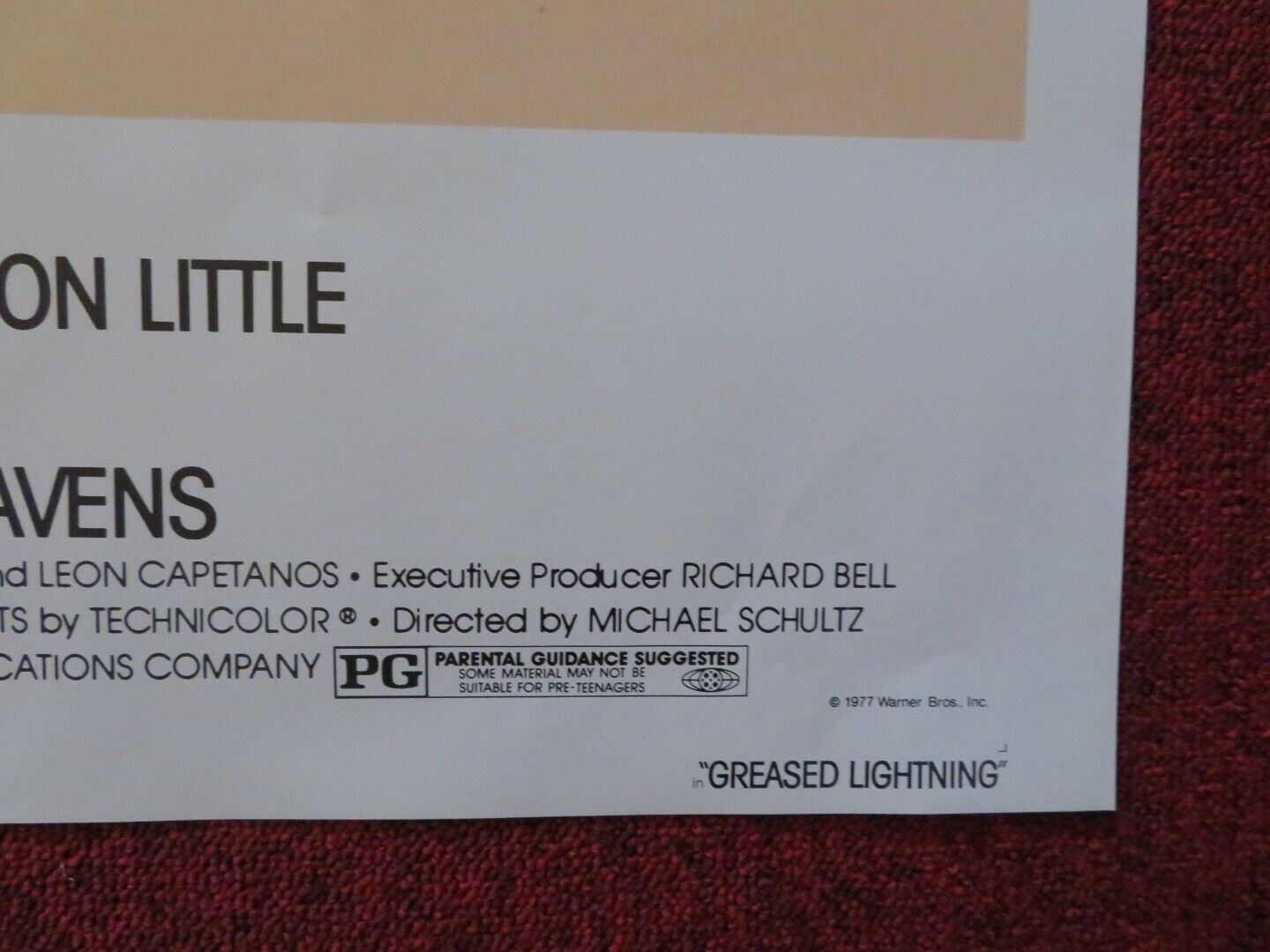 GREASED LIGHTNING FOLDED US ONE SHEET POSTER R.PRYOR BEAU BRIDGES 1977 Movie posters