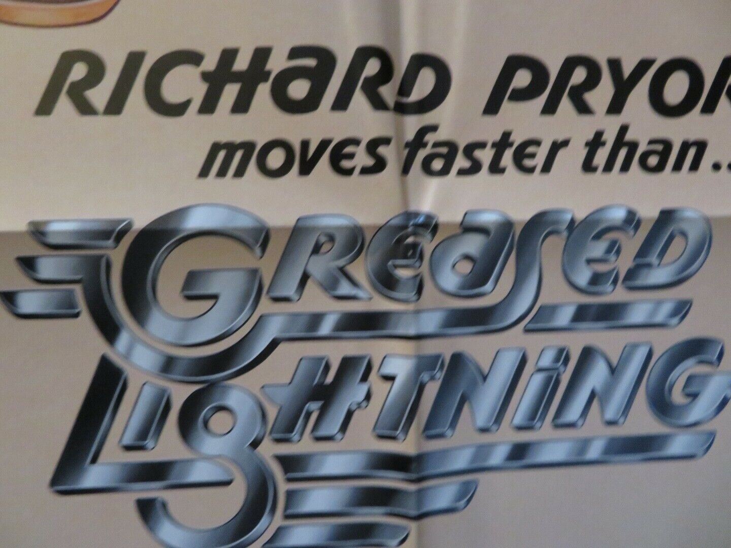 GREASED LIGHTNING FOLDED US ONE SHEET POSTER R.PRYOR BEAU BRIDGES 1977 Movie posters