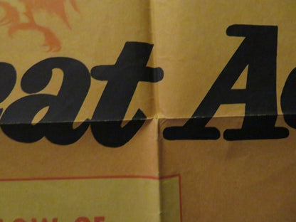 GREAT ADVENTURE FOLDED US ONE SHEET POSTER GUNNAR SJOBERG LUIS VAN ROOTEN 1953 Movie posters