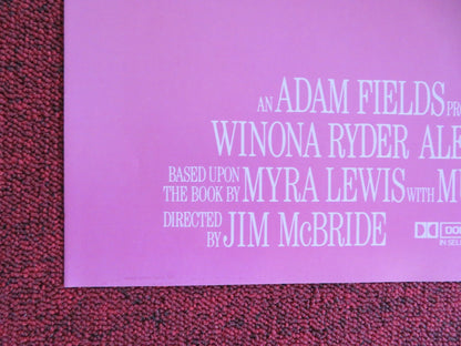 GREAT BALLS OF FIRE! FOLDED US ONE SHEET POSTER DENNIS QUAID WINONA RYDER 1989 Rendezvous Cinema Movie posters