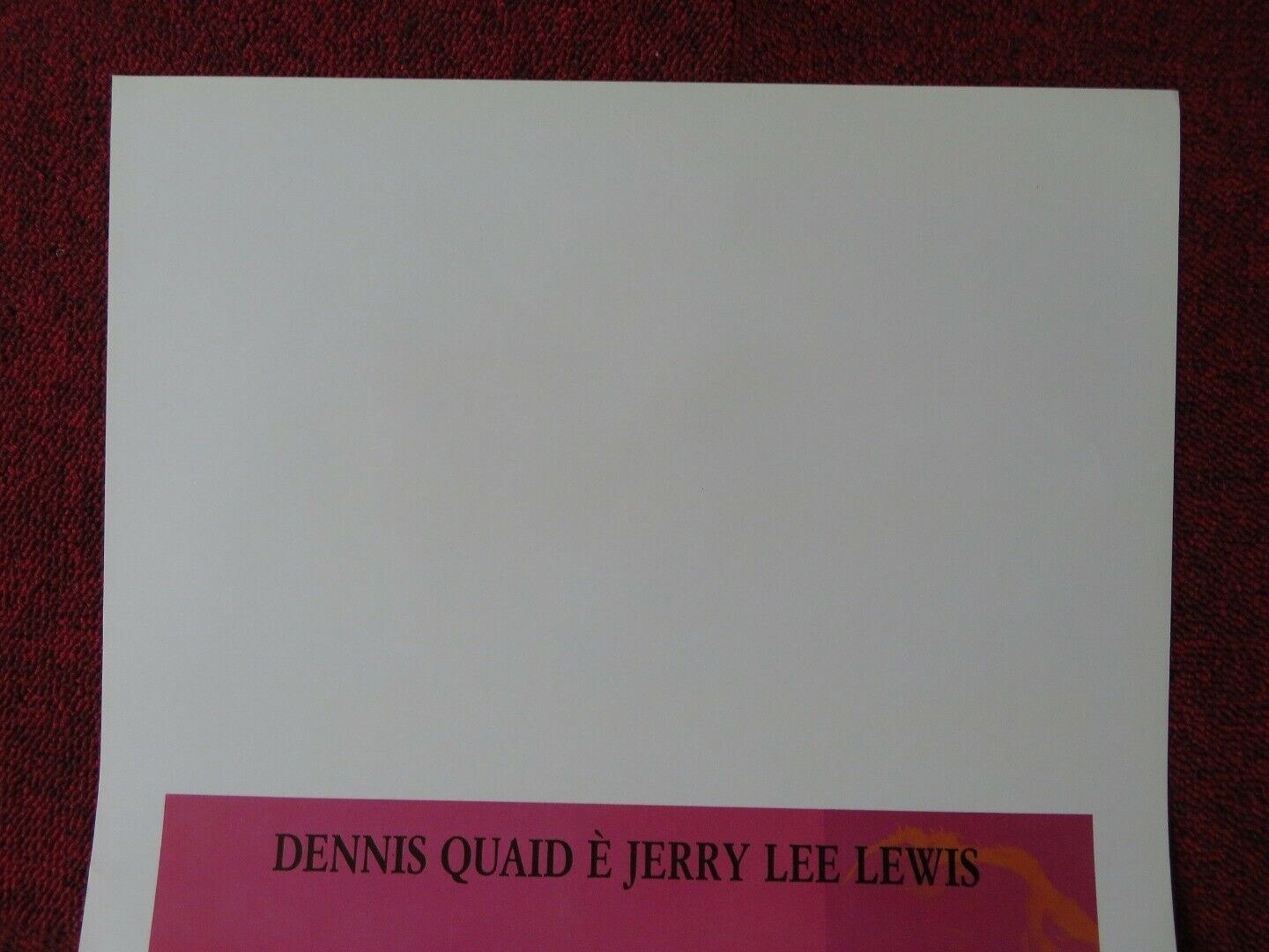 GREAT BALLS OF FIRE! ITALIAN LOCANDINA (27.5"x13") POSTER D QUAID W RYDER 1989 Movie posters