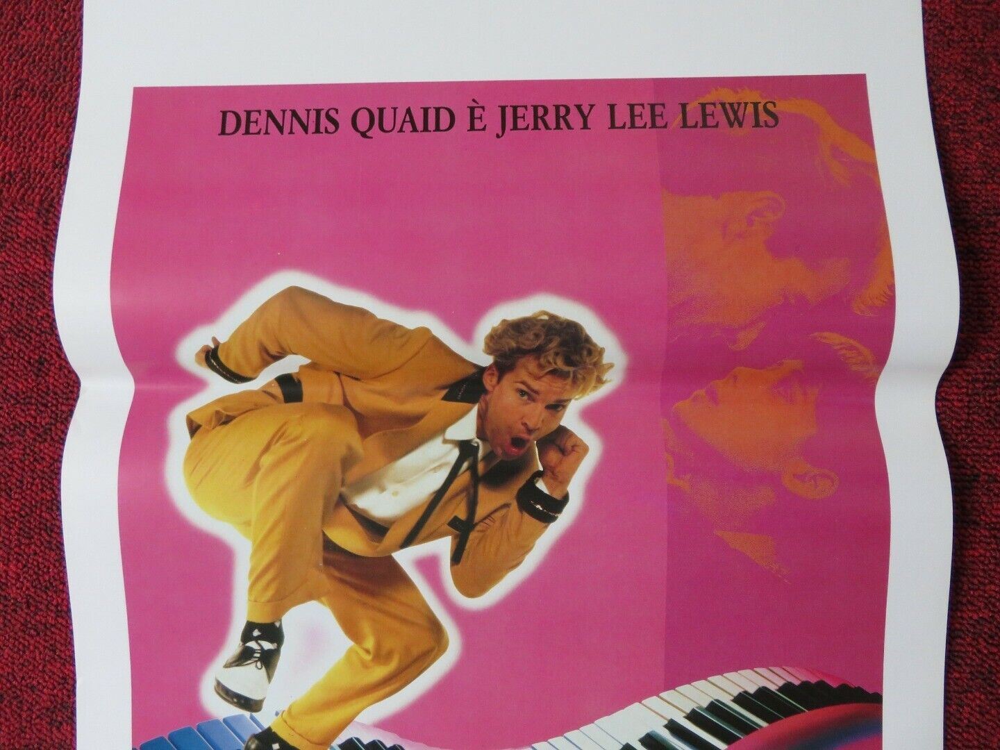 GREAT BALLS OF FIRE! ITALIAN LOCANDINA (27.5"x13") POSTER D QUAID W RYDER 1989 Movie posters