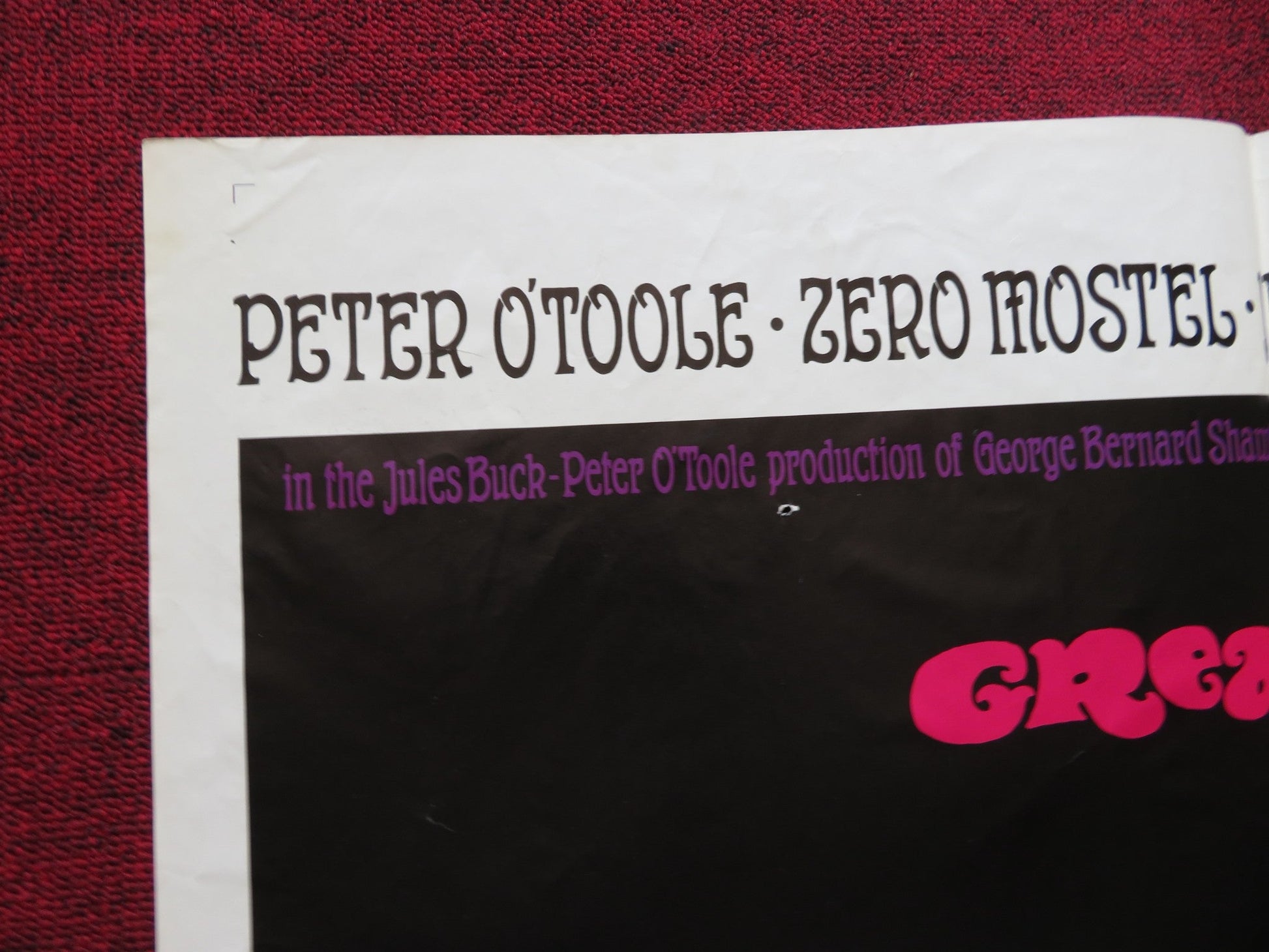 GREAT CATHERINE FOLDED US ONE SHEET POSTER PETER O'TOOLE ZERO MOSTEL 1968 Rendezvous Cinema Movie posters