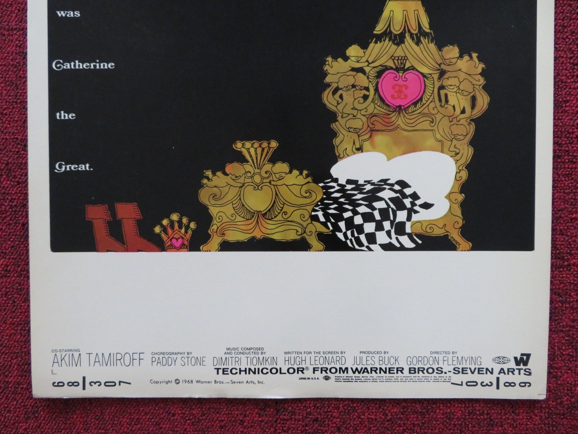 GREAT CATHERINE US INSERT (14"x 36") POSTER PETER O'TOOLE ZERO MOSEL 1968 Rendezvous Cinema Movie posters