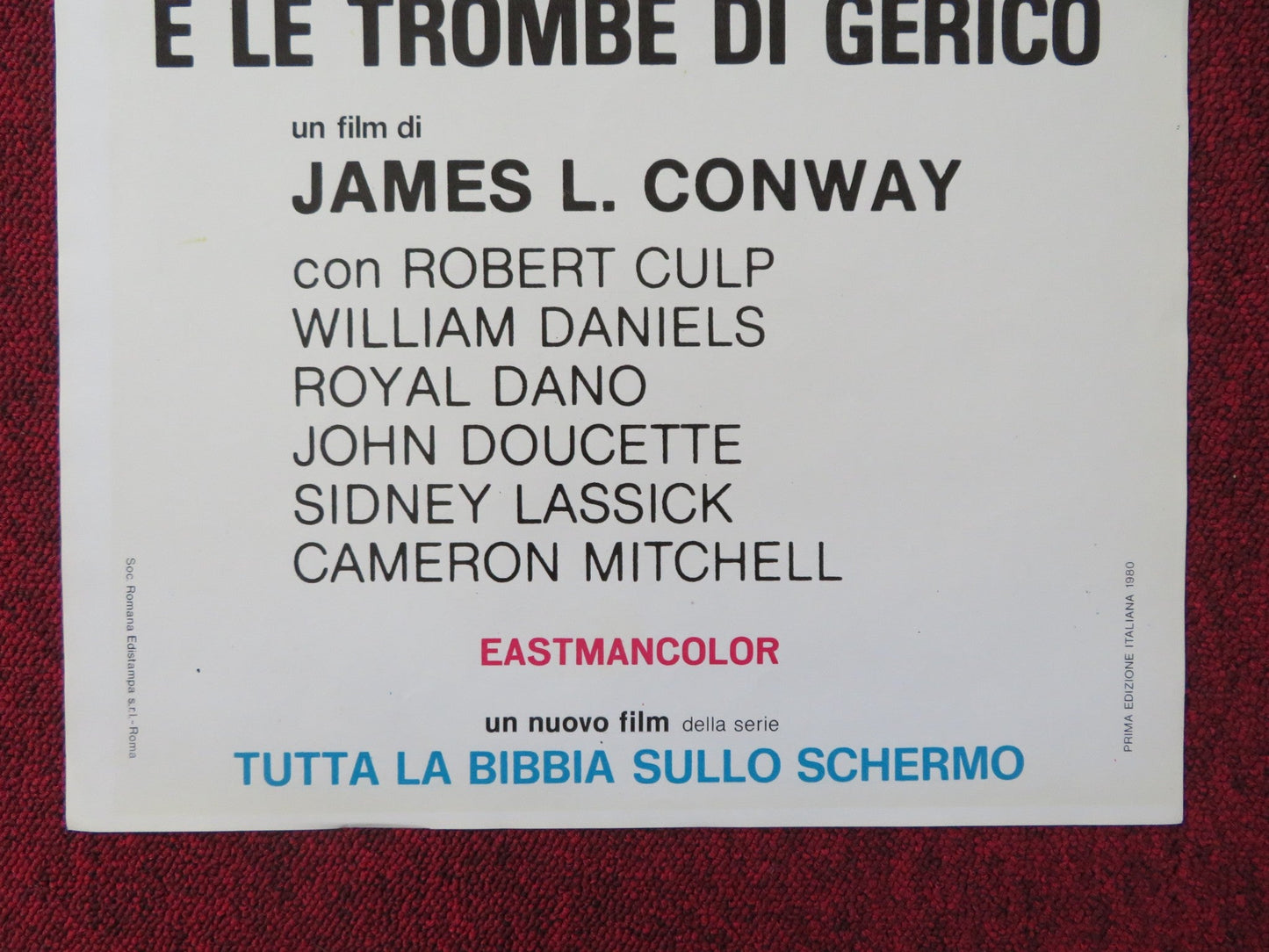GREATEST HEROES OF THE BIBLE - JOSHUA & JERICO ITALIAN LOCANDINA POSTER 1980 Rendezvous Cinema Movie posters