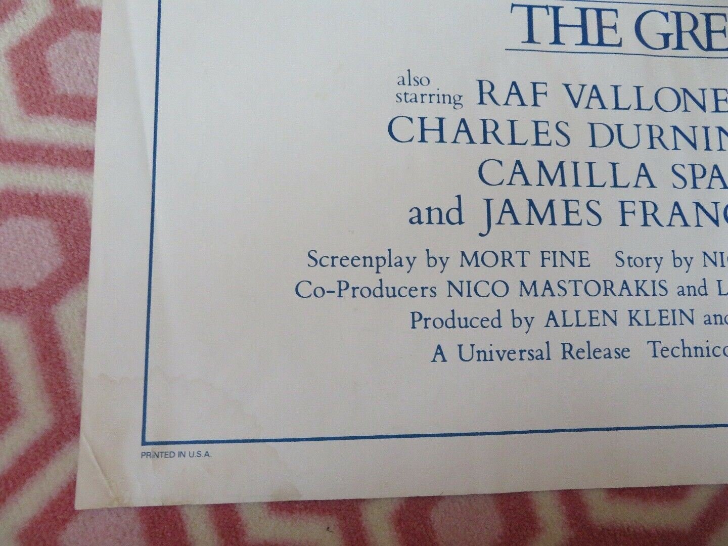 GREEK TYCOON FOLDED US ONE SHEET POSTER ANTHONY QUINN JACQUELINE BISSET 1978 Movie posters