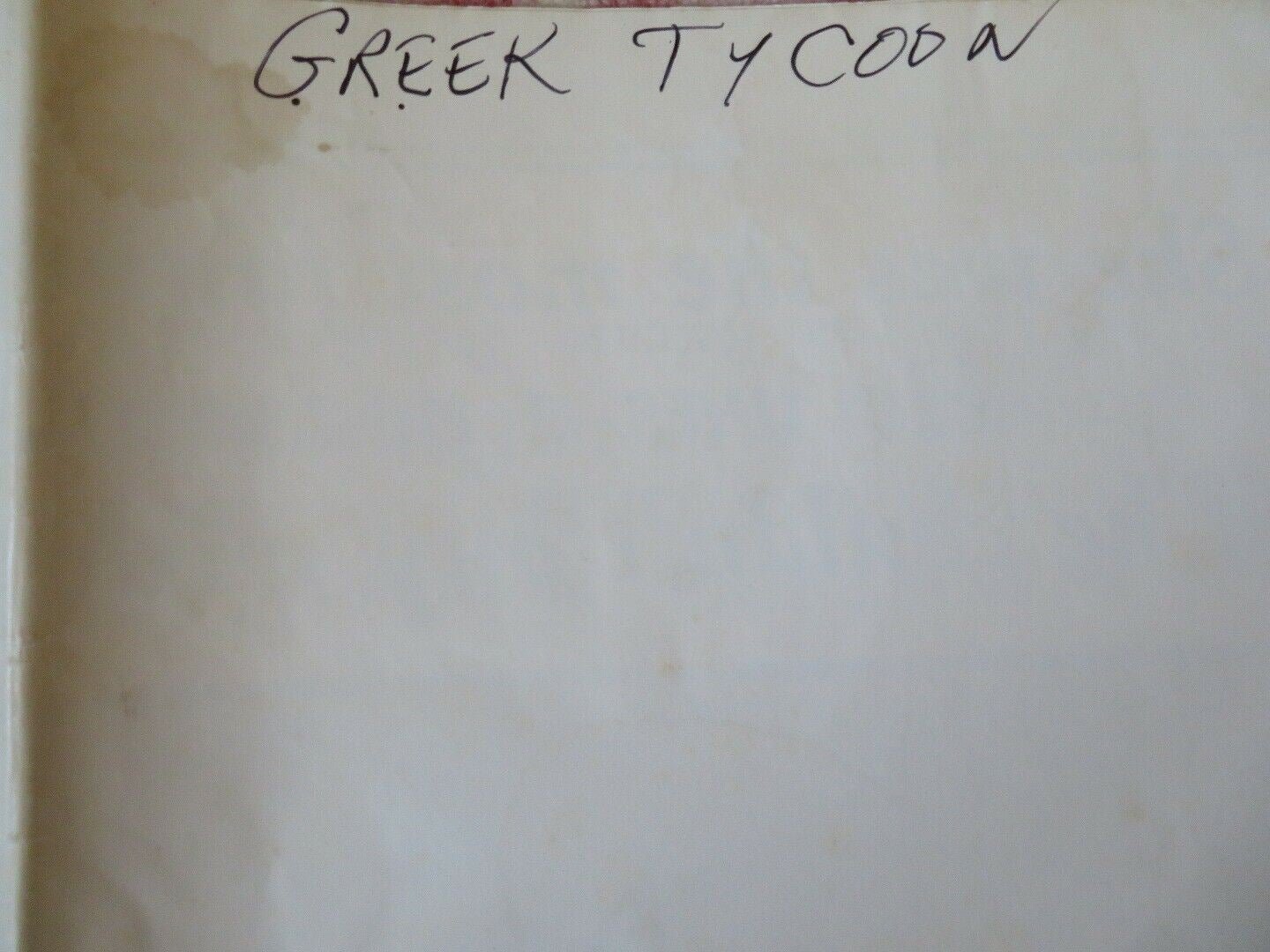 GREEK TYCOON FOLDED US ONE SHEET POSTER ANTHONY QUINN JACQUELINE BISSET 1978 Movie posters